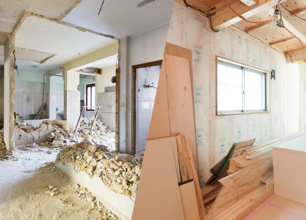 解体から造作工事・内装仕上げ工事まで一貫対応